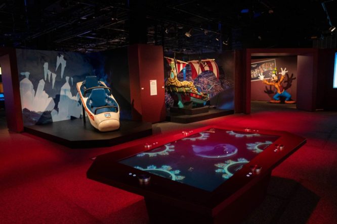 interior of Disney 100 exhibit