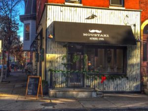 Exterior to Moustaki Authentic Gyros in Philly