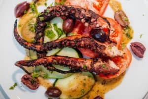 Greek octopus dish from South Street Souvlaki in Philly