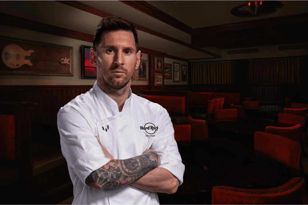 Lionel Messi Launches New Chicken Sandwich At Hard Rock Cafe