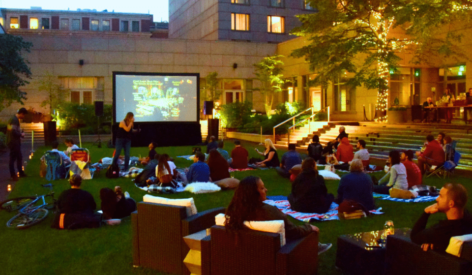 Watch Classic Movies Under The Stars At This Cozy Center City Courtyard