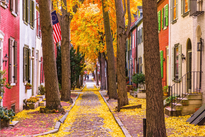 fall foliage in Philadelphia