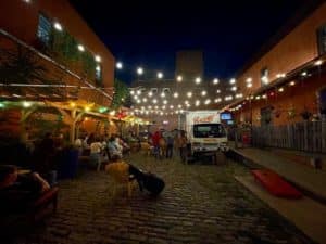 Food truck and outdoor area at Philadelphia Brewing Co.